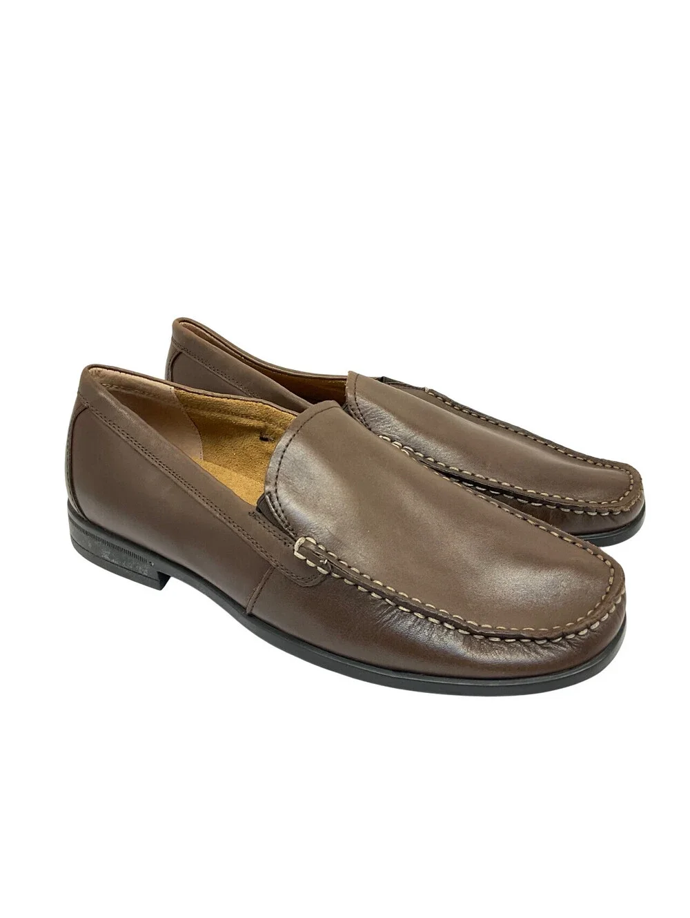Nunn Bush Men's Glenwood Casual Loafers 84514-200 Brown Leather Size 9W